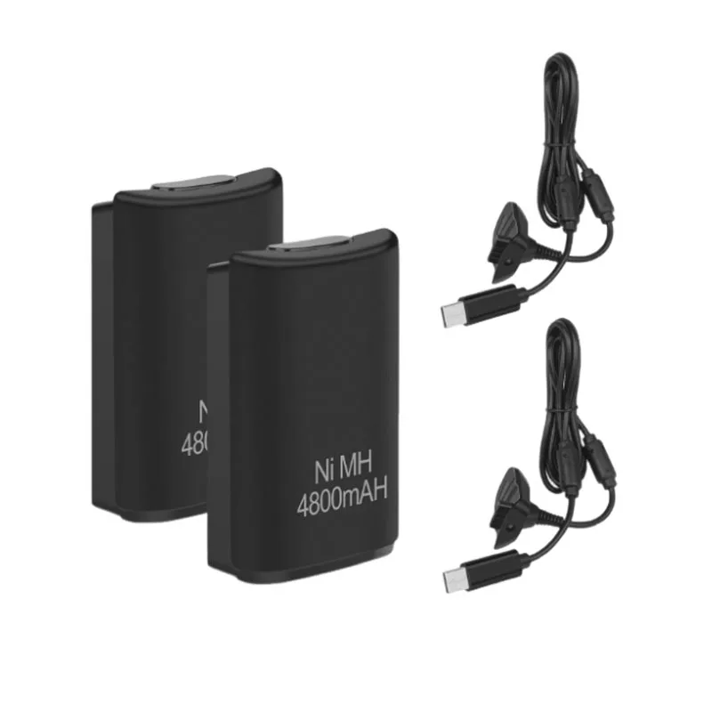 2.4V 4800mAh Direct-Charge NI-MH  Battery Pack For Xbo x 360 Wireless Game Controller Gamepad with USB Charging Cable