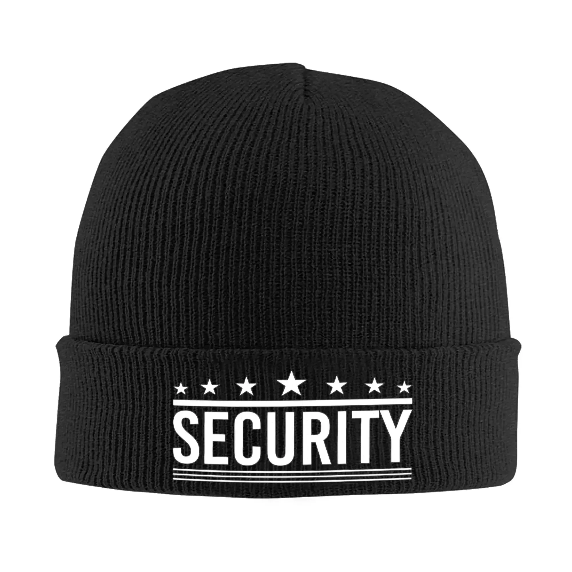 Security Stars For Security Guards Knit Hat Beanie Autumn Winter Hats Warm Unisex  Hip Hop  Cap Men Women Gifts