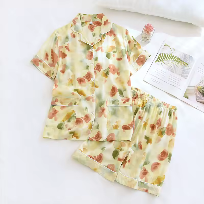 Spring / Summer New 100% viscose long-sleeved trousers ladies pajamas suit 3XL plus size long Sleepwear women's home Nightwear - Image 7