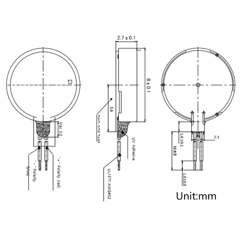 Untuk 3V 12000±2000RPM Ponsel Koin Datar Bergetar Motor Getaran Mikro untuk Motor Bergetar untuk Tangan Listrik