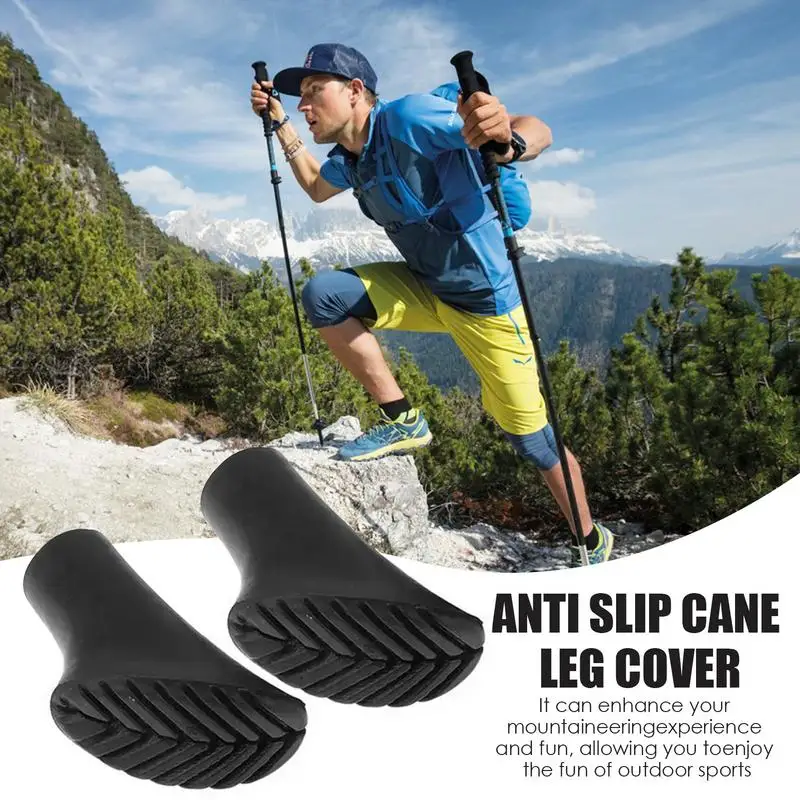 Rubber Feet For Hiking Sticks Outdoor Trekking Sticks Tips Mountaineering Accessories Walking Sticks Rubber Feet Fits Most