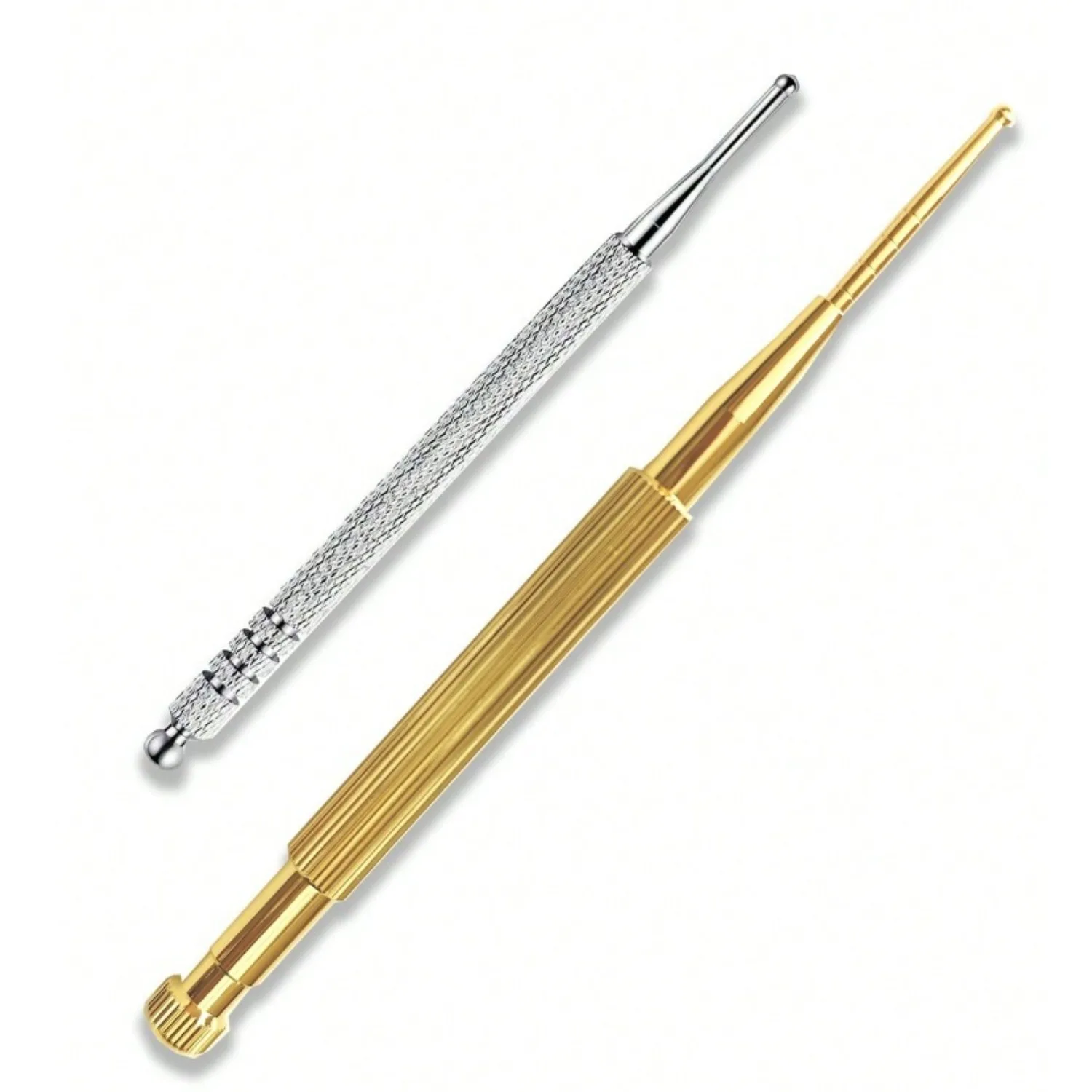 Massage Tool Facial Reflexology Retractable Acupuncture Pen Double Headed Spring Ear Care Tool Point Probe Pen Massager for Face