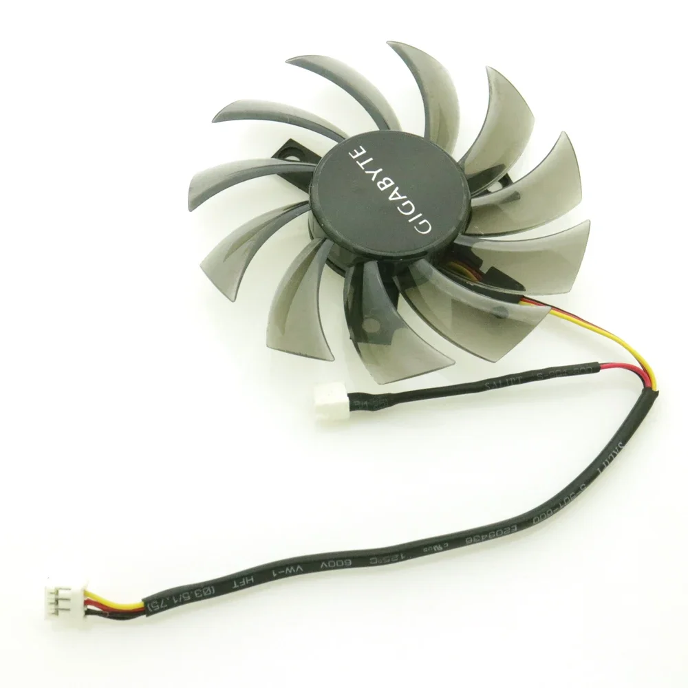 Ventilador de refrigeración para tarjetas gráficas, Enfriador de 3 cables para Gigabyte GV-R585OC-1GD, DC12V, 0.25A, 75mm, 3 pines, GV-N460OC-1GI