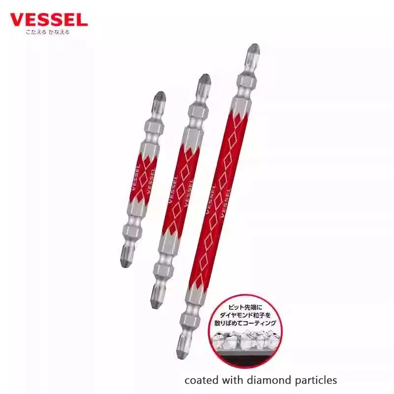 VESSEL DG142065/DG142082/DG142110 Diamond Bit 1/4 Quick Lock Screwdriver Bit Handle