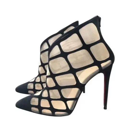 

Sexy Style Pointed Toe Carole Levy New Stiletto Heels Fashion Boots Women's Boots Large Size Women's Shoes Mesh Sandals
