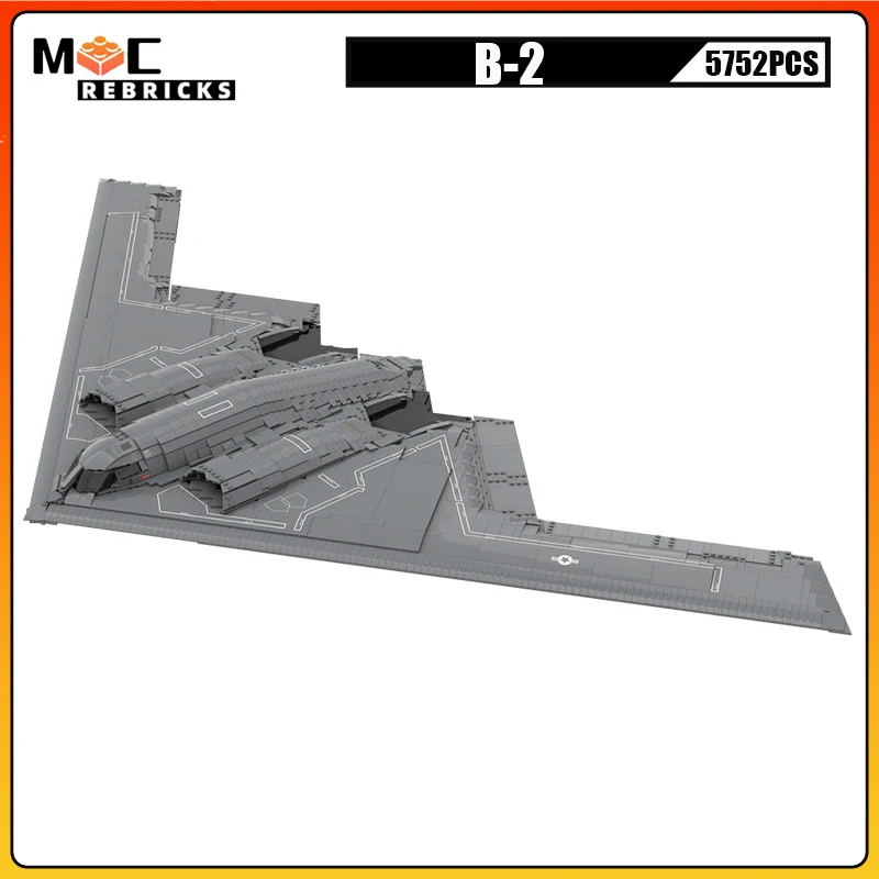 MOC WW II Military Fighter Weapons Series Building Block US B-2 Bomber CH-53E SU-57 Jet Aircraft Model Bricks Toy for Boys Gifts