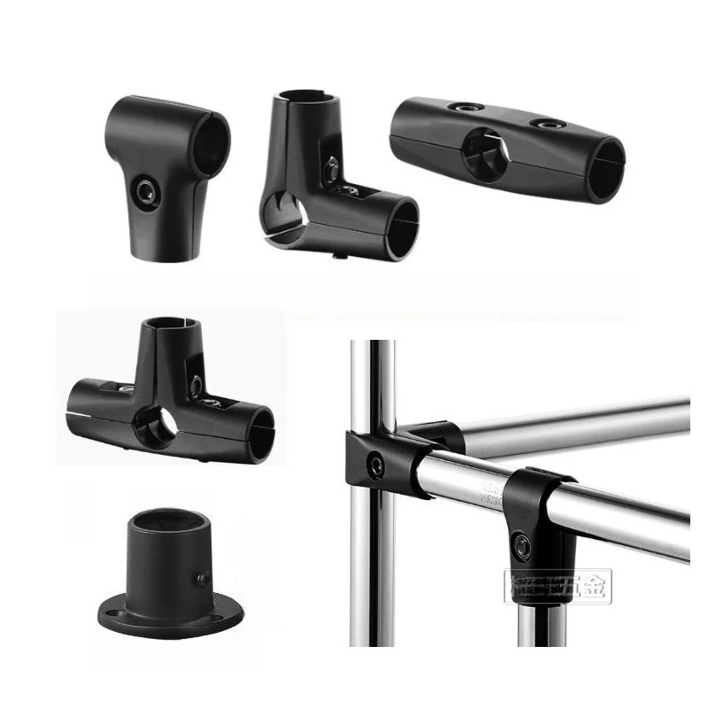 1/2/4PCS Aluminum Alloy Round Tube Pipe OD 25mm 2/3/4 way Joint Connector Fixed Parts Landing Airing Rack Single Rod Pipe Joint