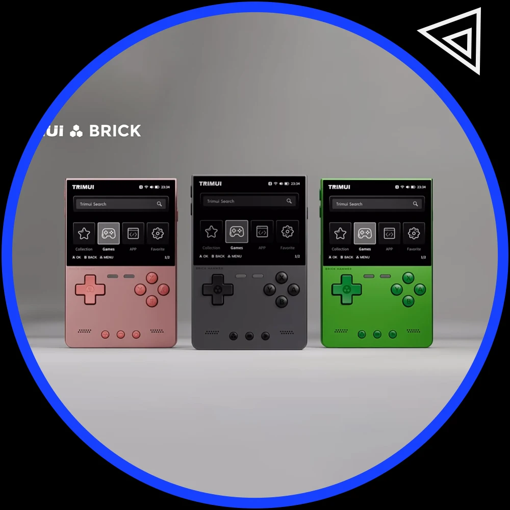 Trimui Brick Hammer Handheld Game Console 3.2 Inch 1024*768 IPS Screen 3000mAh Metal Open Source Retro Game Machine Gifts