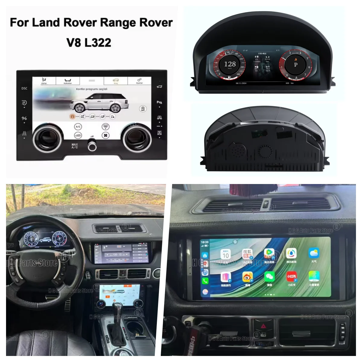 

Carplay Android 14 Radio Receiver For Land Range Rover Vogue V8 L322 2002-2012 Multimedia GPS Navigation Video Head Unit Panel