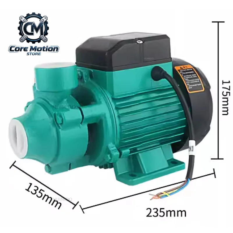 QB60L Vortex Centrifugal Pump, Mini Pressure Booster Pump for Household Tap Water, Clean Water Pump, Solar Water Pump