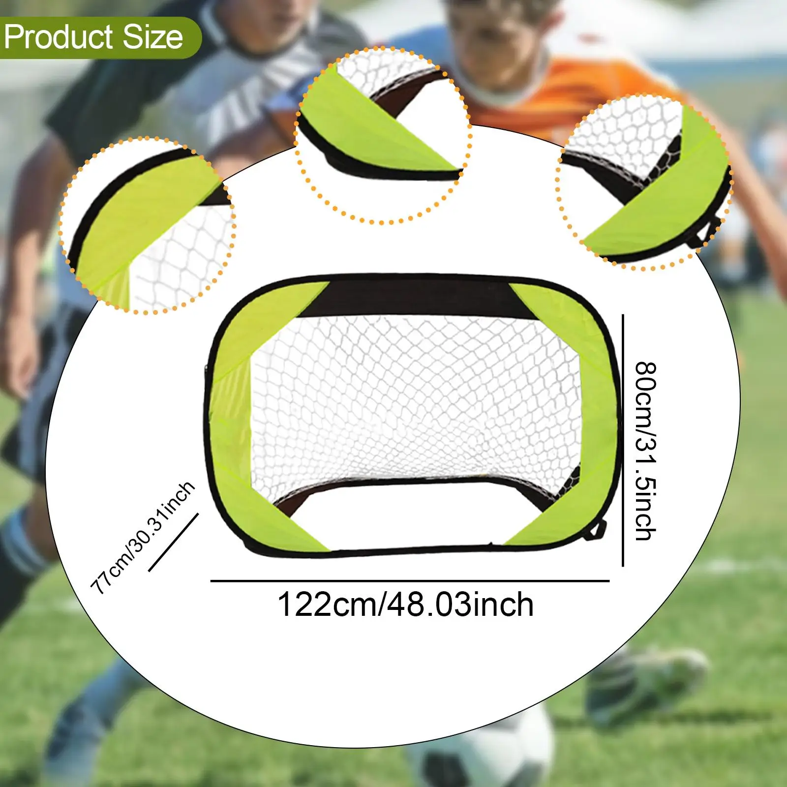 ประตูฟุตบอลแบบพกพา ประกอบง่าย พร้อมกระเป๋าหิ้ว ฝึกซ้อมได้ พับเก็บได้ ของเล่นเด็ก สำหรับสนามกีฬา สนามหลังบ้าน สวน