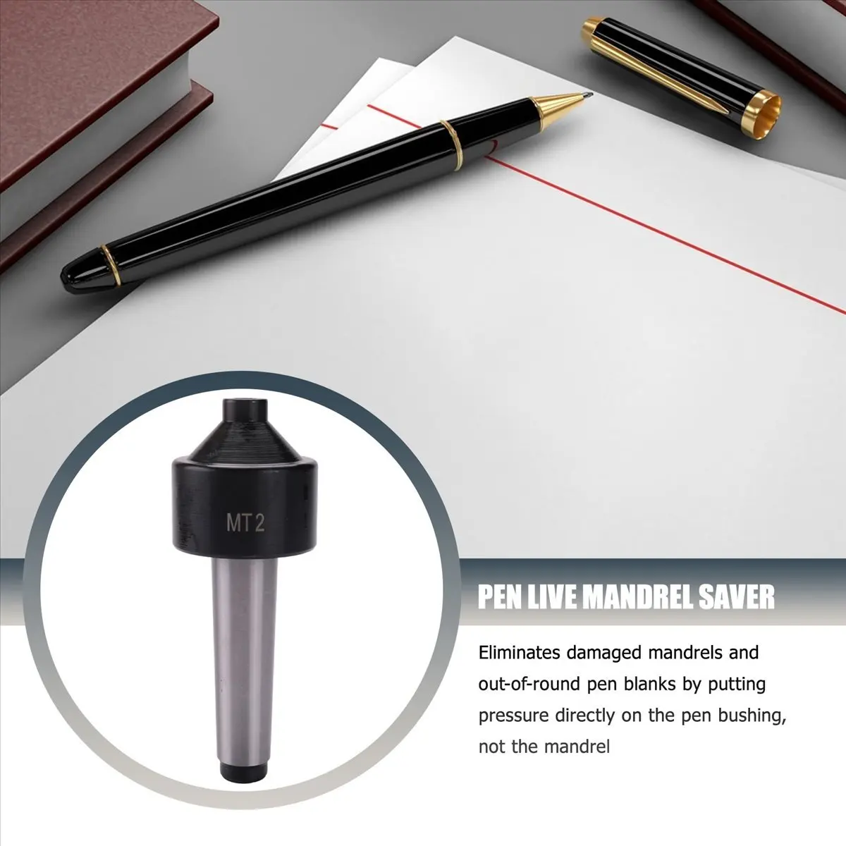 Y17A Pen Turning Lathe Live Mandrel Saver for Woodworking Morse Taper MT2 Liver Center