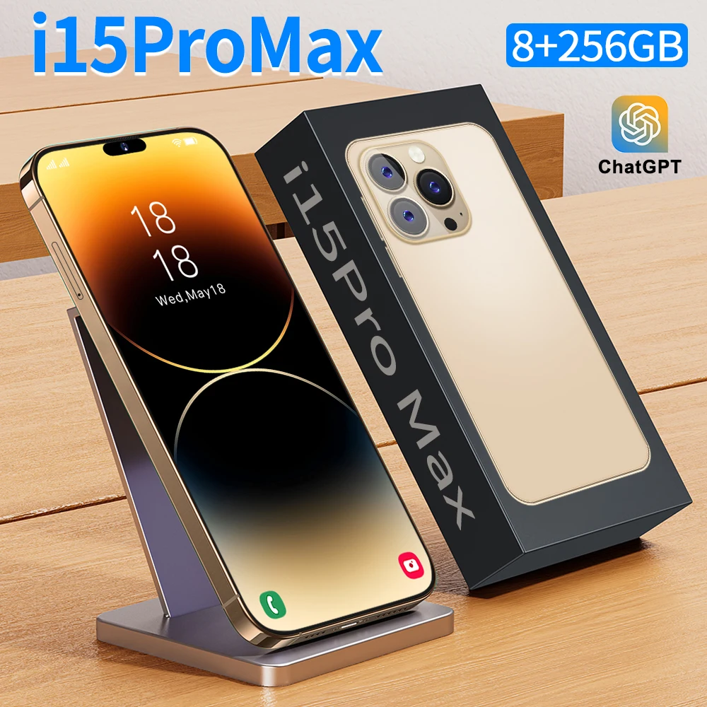 Low Price Sell Original Android Smartphone i15 Pro Max 6.8inch Screen 7800mAh  3G/4G Global Version moblephone