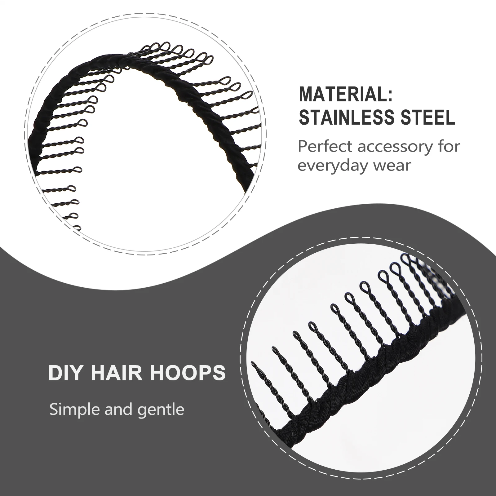 

6pcs Long Teeth Non slip Headband Women Hair Accessory Nonslip Teeth Keeps Hair Place Unique Elegant