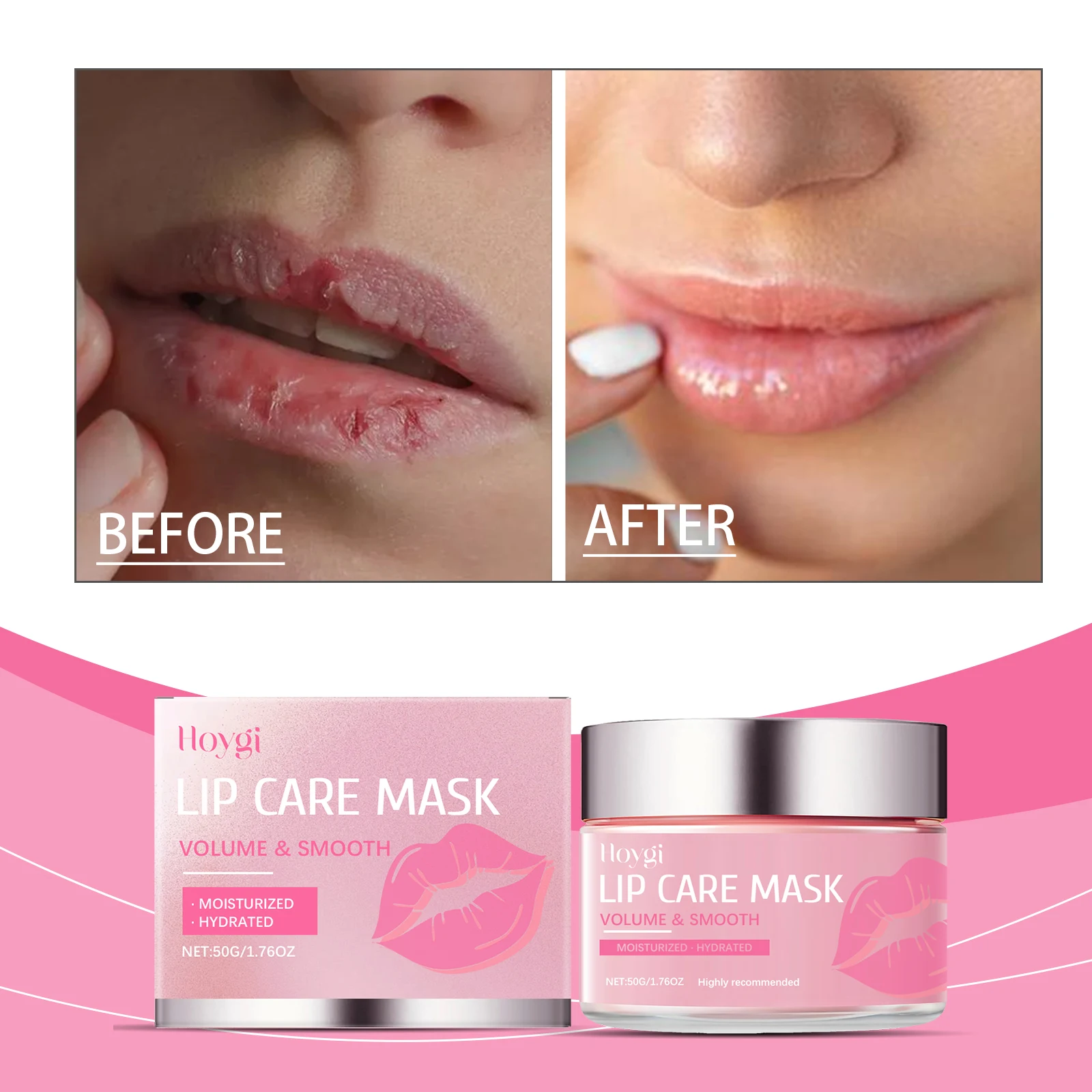 Lip Care Mask - Overnight Plumping Treatment for Dry Lips | Volumizing & Smoothing Lip Mask with Deep Hydration | 50g/1.76oz"