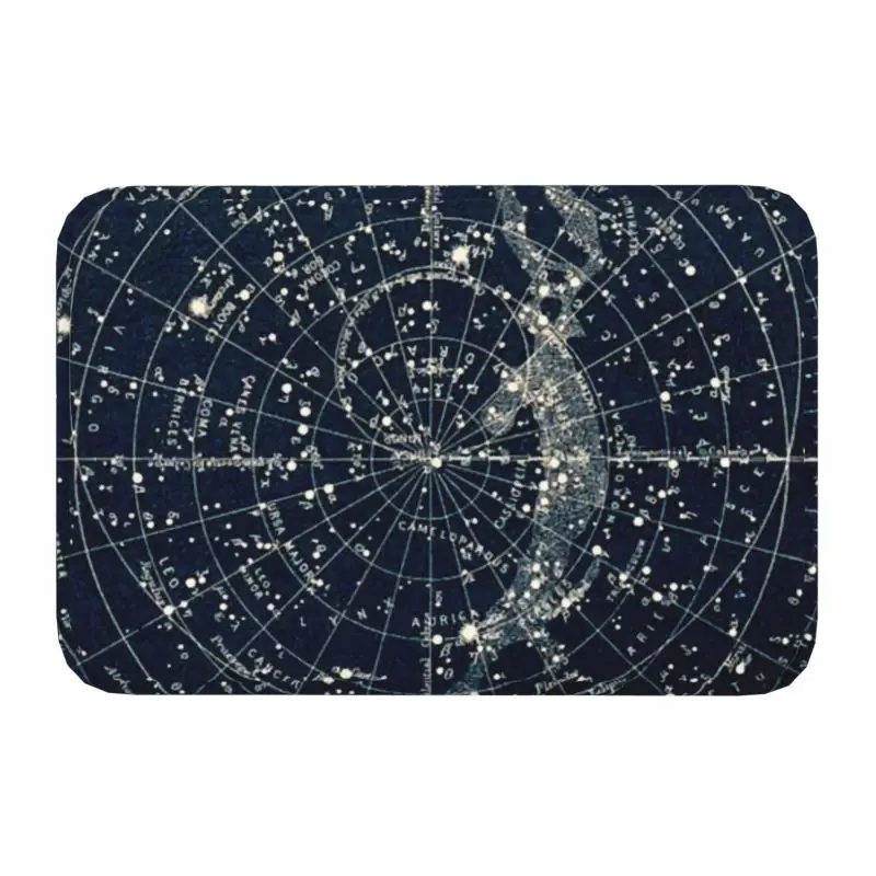 The Star Constellations Vintage 1900 Galaxy Front Floor Door Entrance Mat Outdoor Kitchen Bath Doormat Garden Carpet Rug