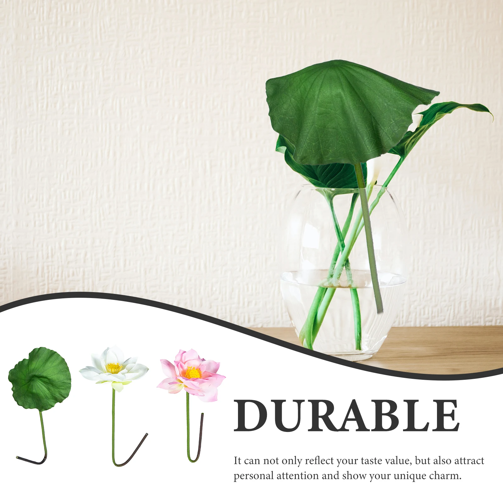 

1 set 1 Set Simulated Lotus Artificial Flower Decor Indoor Pastoral Ornament Romantic Atmosphere Living Room Balcony Party Decor