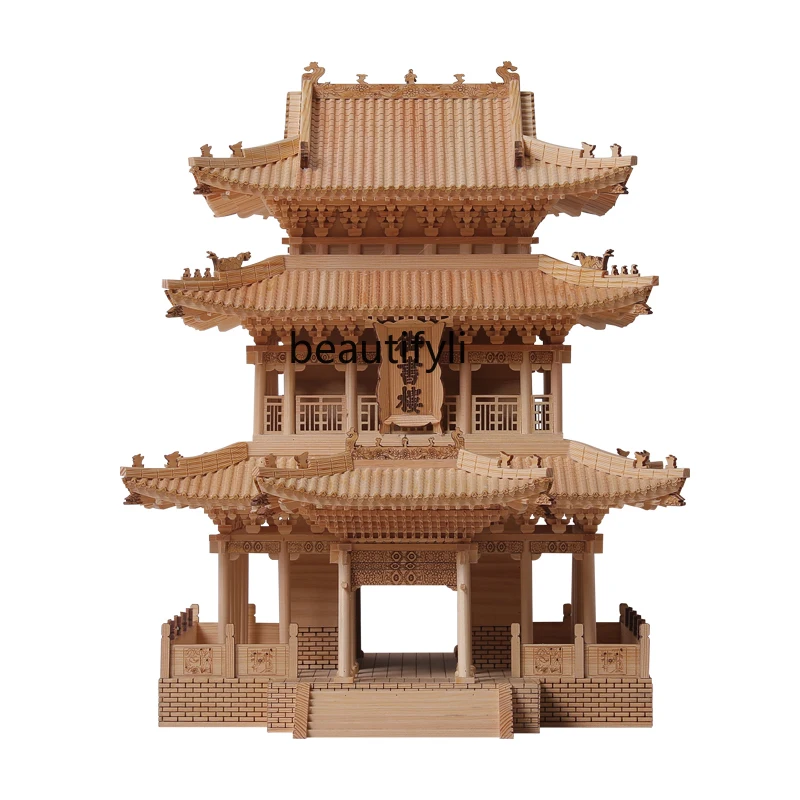 

New Chinese Style Antique Building Model Finished Decoration Ornament for Homestays, Hotels, and Sales Offices
