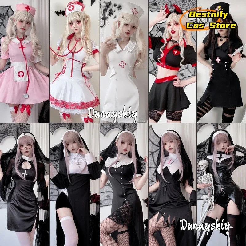 

CosplayHalloween Nun Zombie Vampire Cosplay Costume 14Style Women Festival Dress Terror Sister Party Disguise Halloween Role-pla