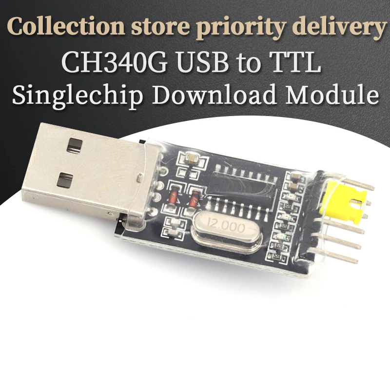 Модуль CH340 USB-TTL Обновление CH340G загрузка небольшой пластины с проволочной щеткой Плата микроконтроллера STC USB на последовательный порт