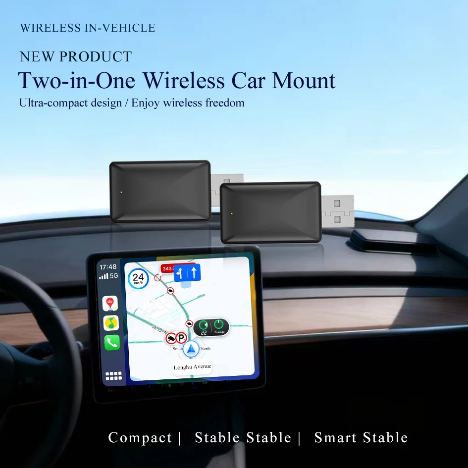 2in1 Wireless Carplay Adapter Android Auto verkabelt mit Wireless Dongle AI Smart Box automatische Verbindung Auto intelligente Systeme