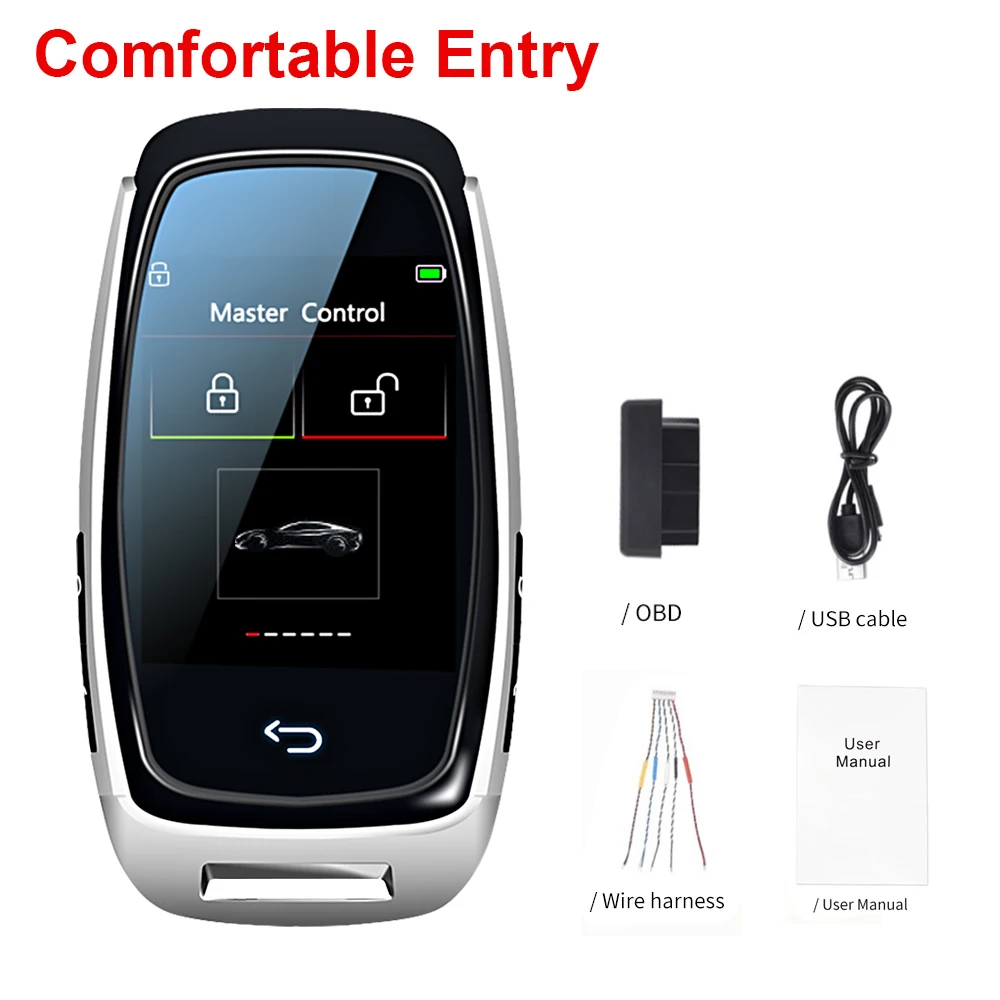 CF920 Gemodificeerde Universele Afstandsbediening Display Smart LCD Sleutel Comfortabele Entry Auto Lock Keyless Go Voor Audi/BMW/Ford/Mazda/Toyota/KIA