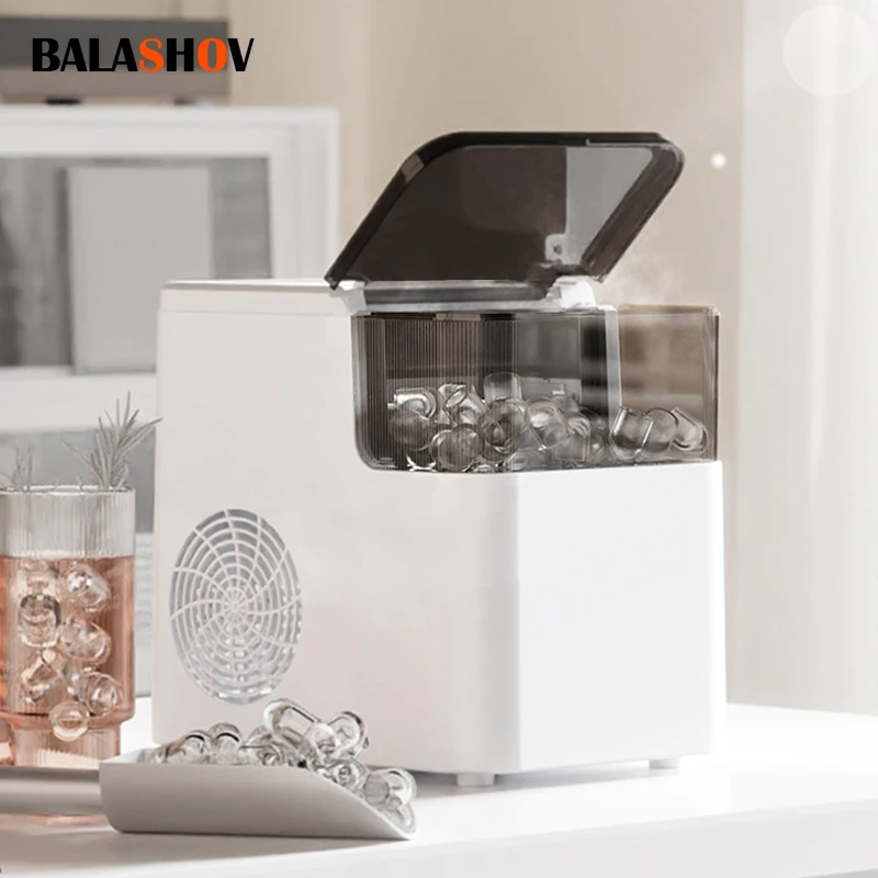 ماكينة صنع الثلج الكهربائية متعددة الوظائف ماكينة صنع الثلج الأوتوماتيكية الصغيرة للمنزل والمطبخ والمكتب ماكينة صنع الثلج المحمولة 220 فولت 110 فولت