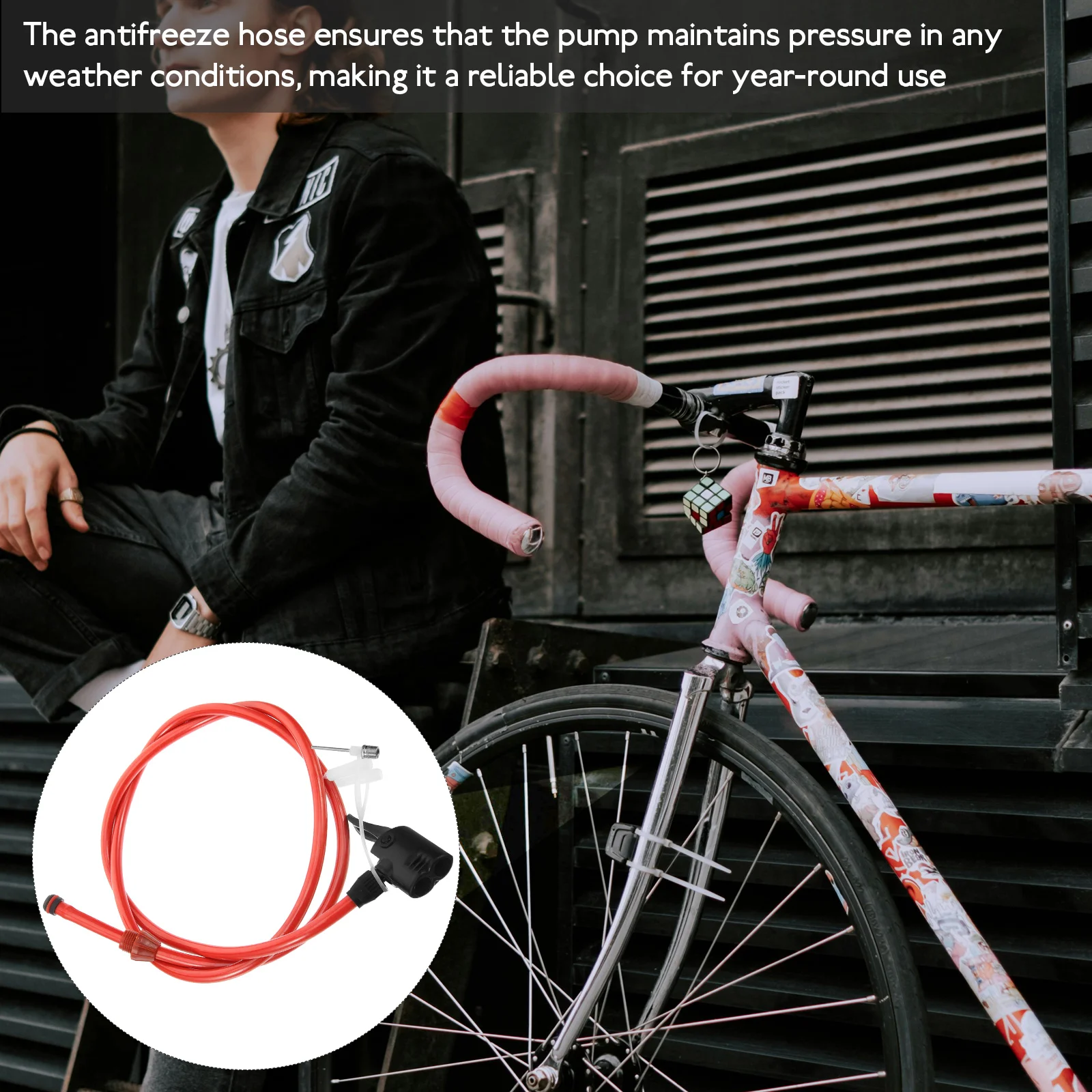 

Anti Freezing Pump Hose Bike Inflator Hose for Biking Accessories Universal Inflator Tube