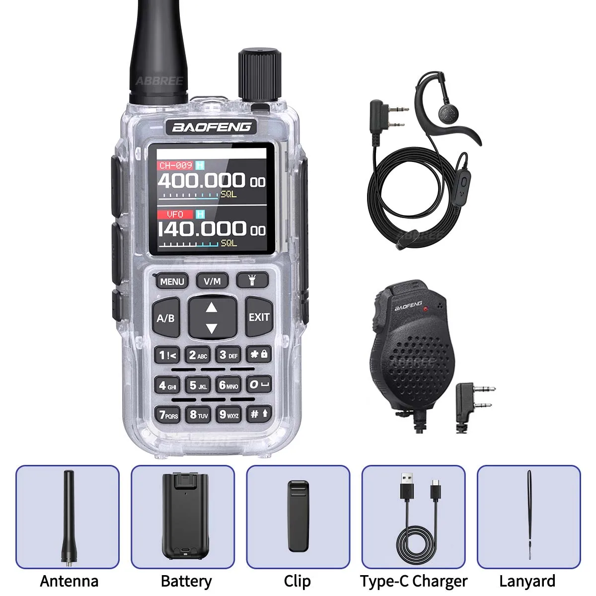 BAOFENG MINI 5 Walkie Talkie 2200mAh Batterij APP Bluetooth Programmering Lange afstand Dual PTT Nieuw geüpgradede UV-5R MINI Ham Radio
