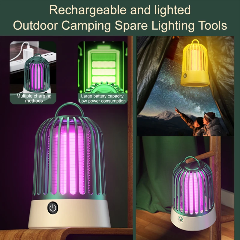 NEW Electric Shock Mosquito Killer Light 2 In1 Intelligent Mosquito Repellent Rechargeable Bug Zapper Mosquito Eliminator Lamp