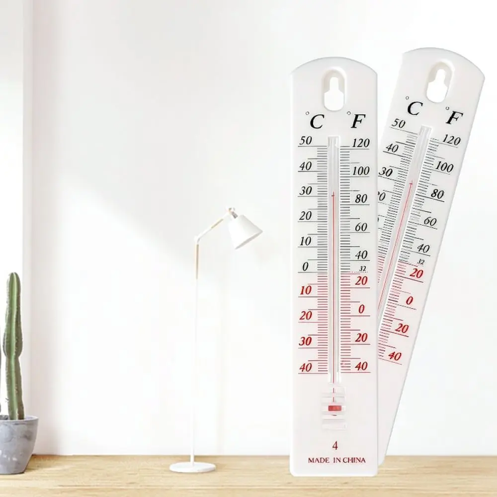 Accurate Indoor Red Fluid Glass Tube Gauge Laboratory Industrial Temperature Measurement Hanging Wall Device