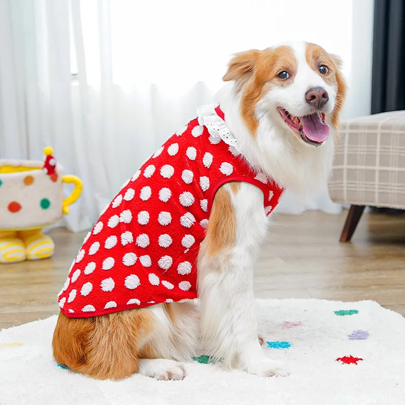 

Winter Dog Clothes Warm Small Medium Big Dog Coat Puppy Clothing Fleece Soft Vest For Large Dogs Golden Retriever Pet Supplies