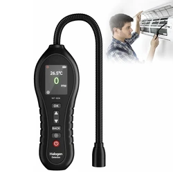 Refrigerant Leak Detector HVAC,0-1000ppm Freon Leak Detector Halogen Gas Freon Sniffer Car AC Leak Detector CFCs HCFCs HFCS R12