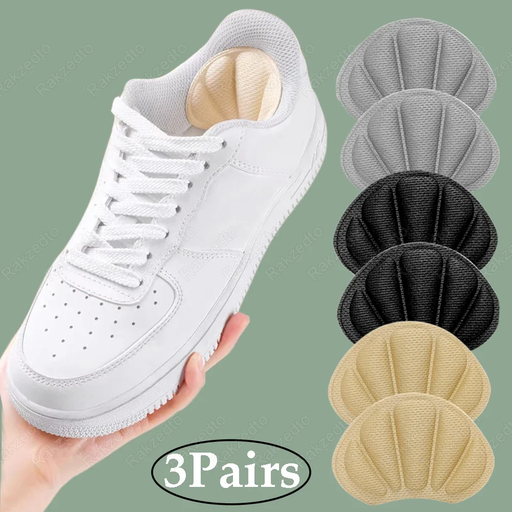 

3 пары вставок для каблука слишком больших кроссовок с наполнителем, уменьшающих размер, стелька для облегчения боли на высоком каблуке, противоизносная защита пятки