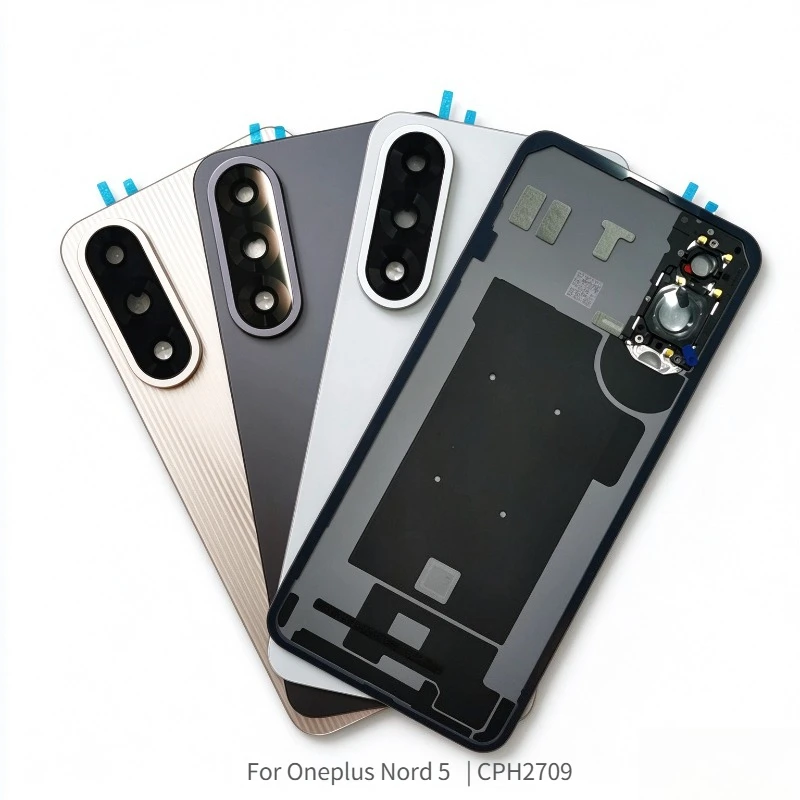 for nord5 back Glass Back Cover Housing for OnePlus Nord 5 Battery Door Rear Panel Case Replacement with Camera Lens CPH2709