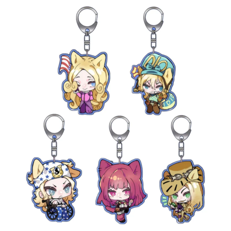 

6Cm Acrylic Keychain for Steel Ball Run Johnny Joestar Cartoons Backpack Decoration Pendant Cute Anime Merchandise Fan Gift Toy