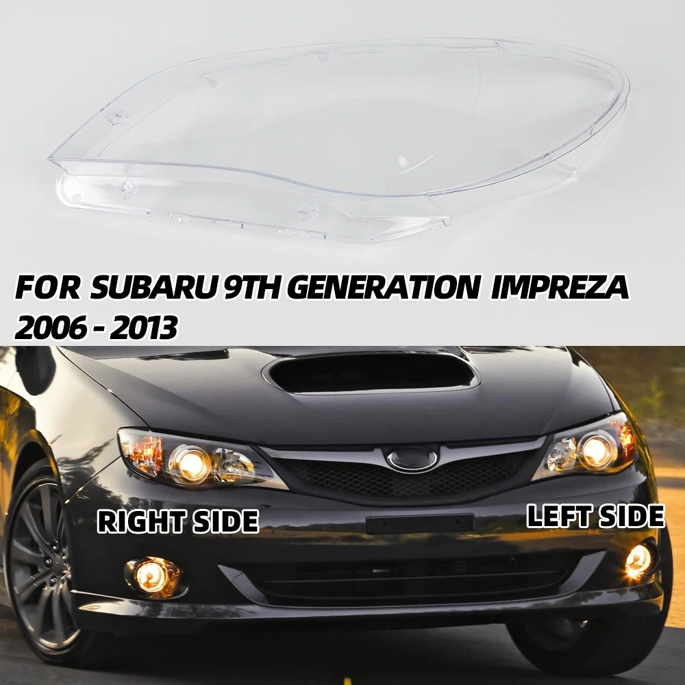 For Subaru Impreza 2006-2013 Car Front Protection Case Shell Transparent Headlight Housing Lens Glass Cover Lampshade Lamp Caps