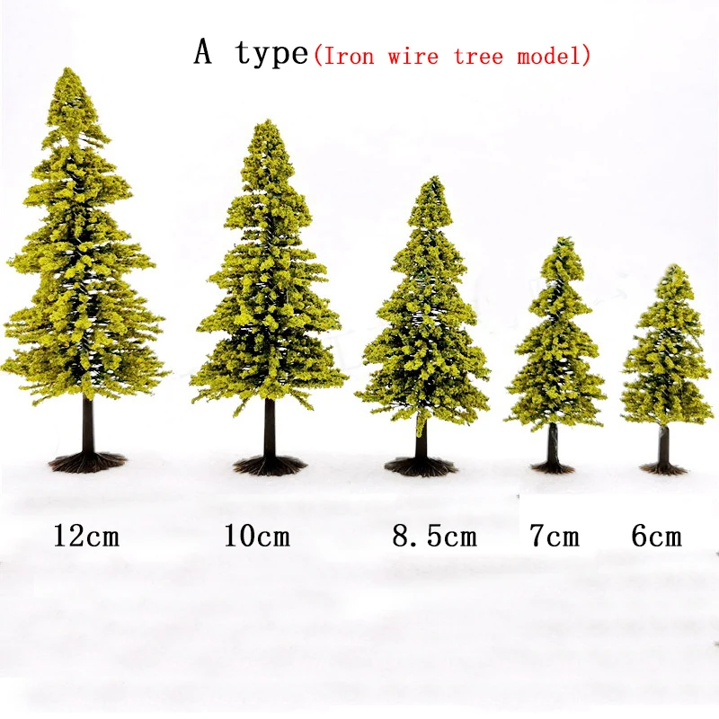 5Pcs/lot Diy Scene Tree Model 3-12CM Plants Materials Building Sand Table Landscape Layout Diorama Kits