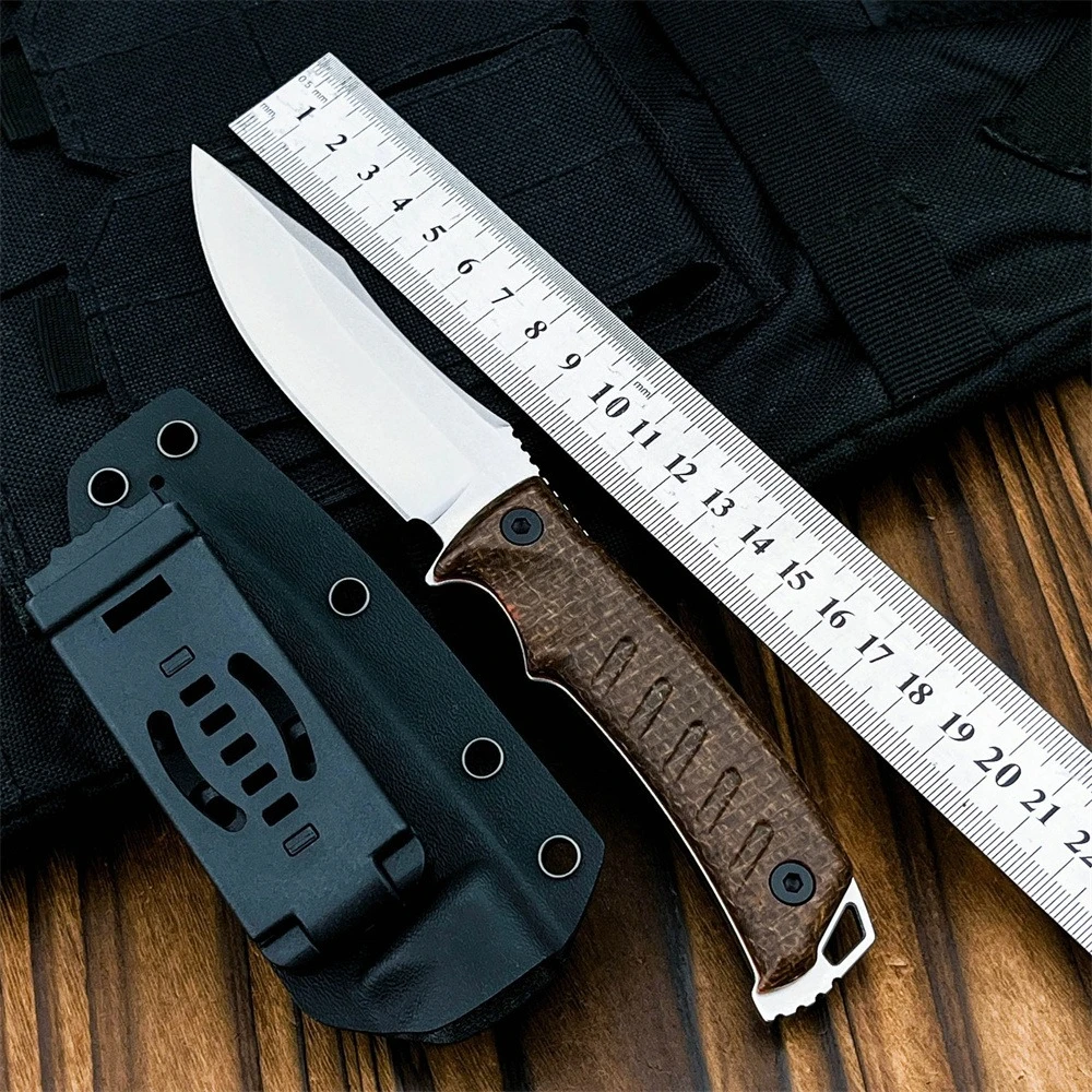 

Micarta Handle EDC Fixed Blade Survival Knife with Sheath 8Cr13Mov Blade Ideal for Outdoor Camping Fishing Hiking Tactical Knife