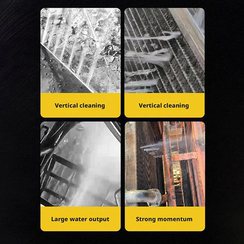 Varita de limpieza de radiador de 4500 PSI para coches y camiones con herramienta de presión de limpieza de aire y agua de modo Dual de acero inoxidable