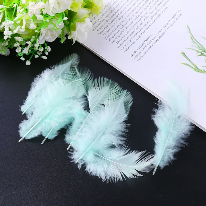 6-13CM 50 Root/100 Root Small White Tip Feather DIY Handmade Jewelry Accessories Handicraft Decoration Clothing Accessories