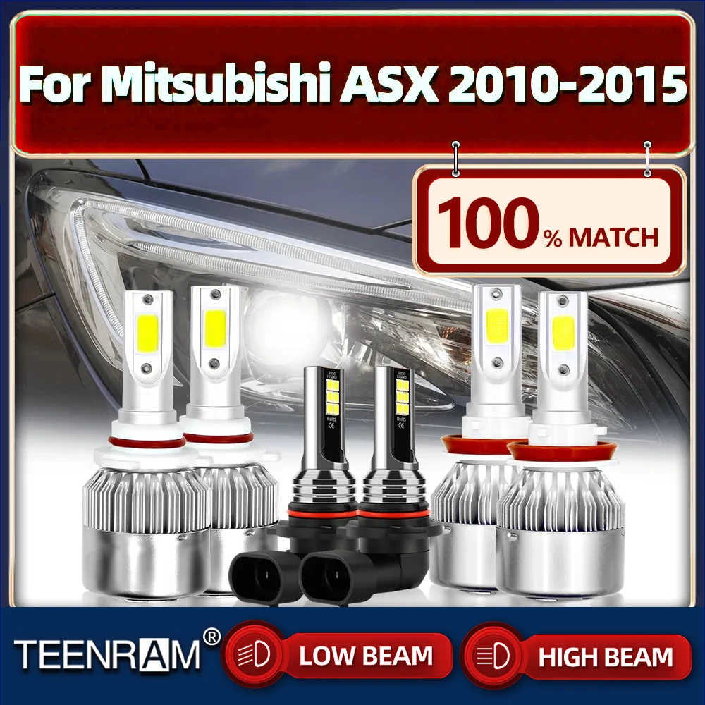 60000LM Canbus LED Car Headlight Light Bulb 6000K White 12V Turbo Auto Lamp For Mitsubishi ASX 2010 2011 2012 2013 2014 2015