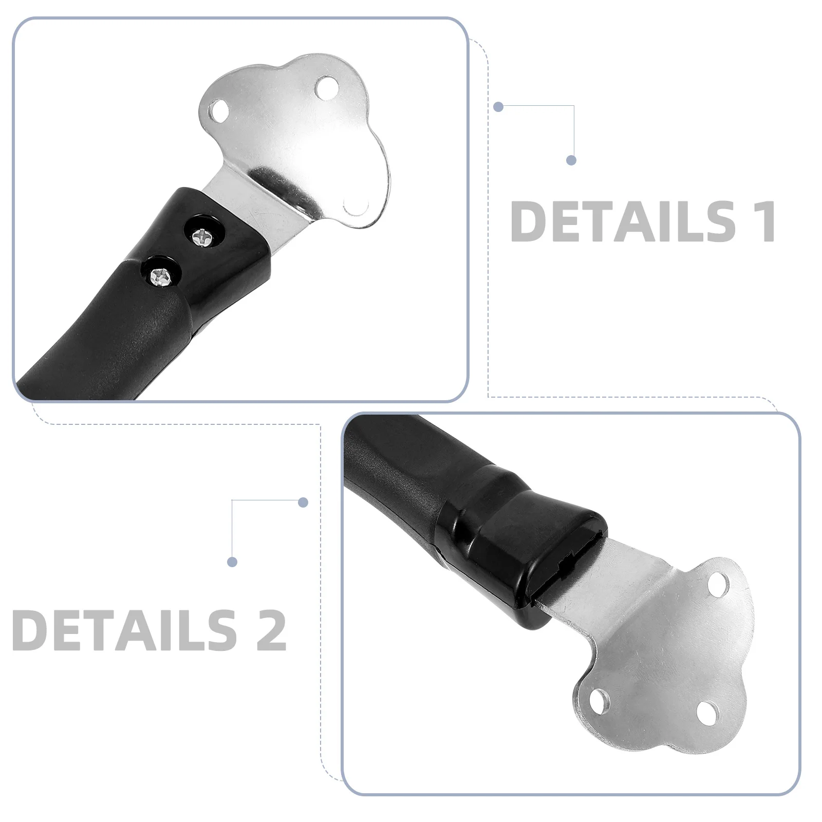 

1Pcs Pan Grip Replacement Bakelite Handle Black Heat Resistant Anti Scald Long Handle Grip Replacement Kitchen Supply