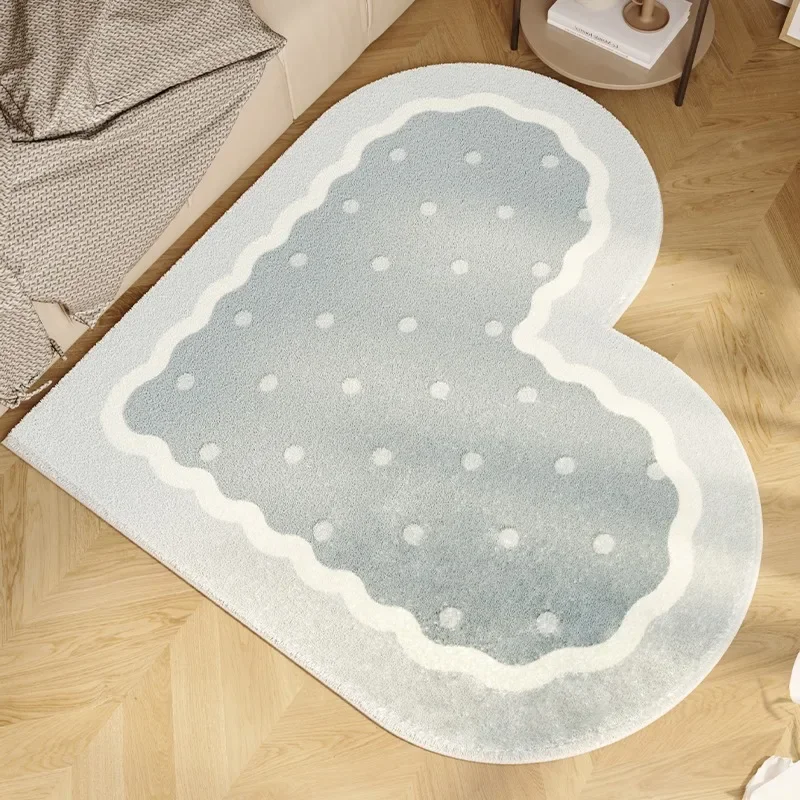 Heart Shape Carpet Small Fresh Bath Mats Soft Floor Rugs Home Entrance Toilet Bathroom Door  Non-Slip Foot PadRoom Living Room