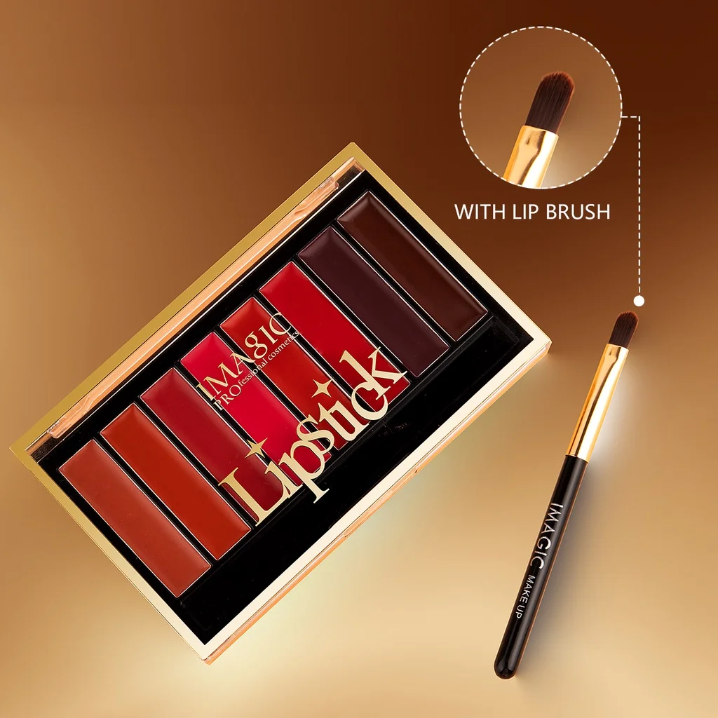 IMAGIC Matte Lipstick Mousse Palette di tinte labbra impermeabili a lunga durata 8 colori