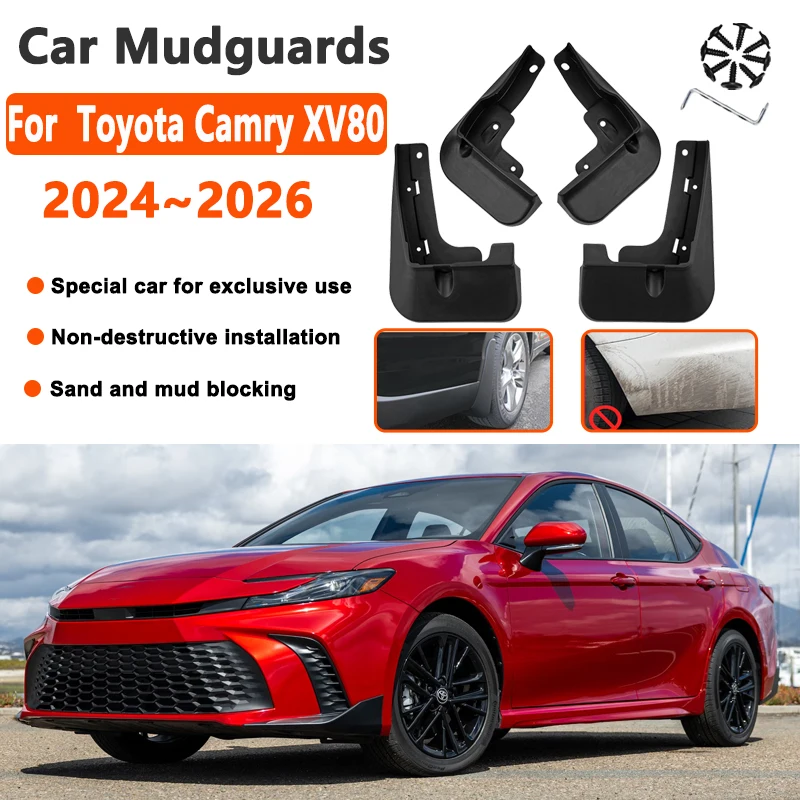 

Автомобильные брызговики для Toyota Camry XV80 LE Sport SE XSE 2024 2025 2026, брызговики, брызговики, защита от царапин, автомобильные аксессуары