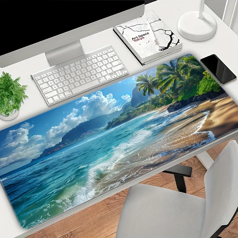 

Коврик для мыши Island Beach XXL, игровой коврик для стола, резиновая нескользящая основа, коврик для мыши для ПК, ноутбука, офиса