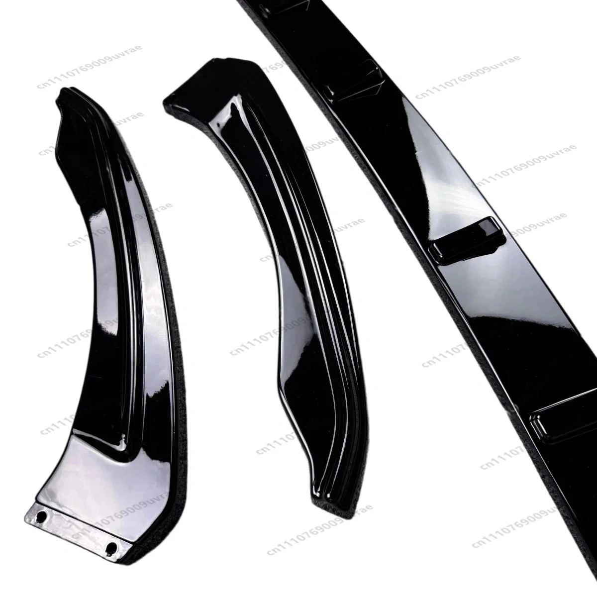 Front Bumper Lip Splitter Chin Spoiler For Ford Fiesta MK8 ST/ST-Line 2017-2021 Gloss Black ABS Protector Trim Modified Styling view 6
