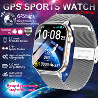 2025 New GPS Smart Watch Men 10ATM Waterproof Built-in Dual-band GNSS Compass Altitude Military Swim Sports Smart Bracelet Women