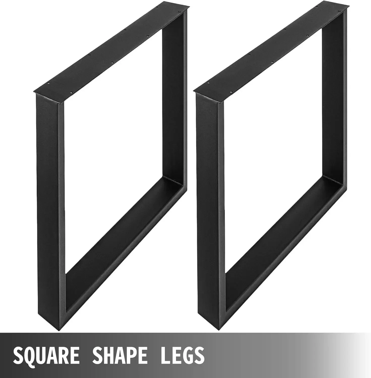 Set of 2 Steel Table Legs, 28''Height 24''Wide Dining Table Legs, Heavy Duty 3.1" Width Box Section Square Table Legs